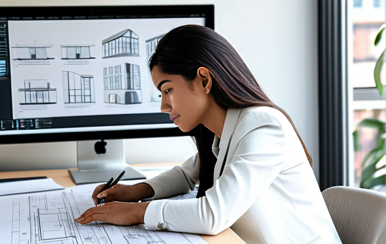 공룡메카드 에피소드 별 줄거리 - **

"A confident Latina architect in a modern, sunlit office. She's reviewing blueprints, wearing st...
