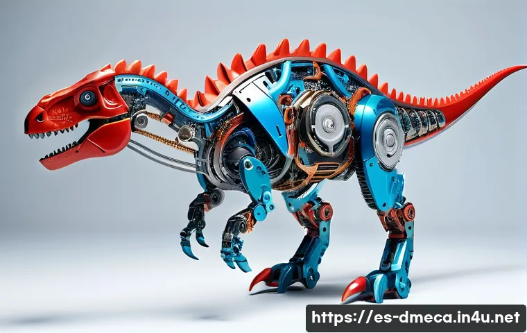 공룡메카드 인형 제작 과정 - A highly detailed digital 3D rendering of a Dinosaur Mecard toy concept showcasing a futuristic mech...