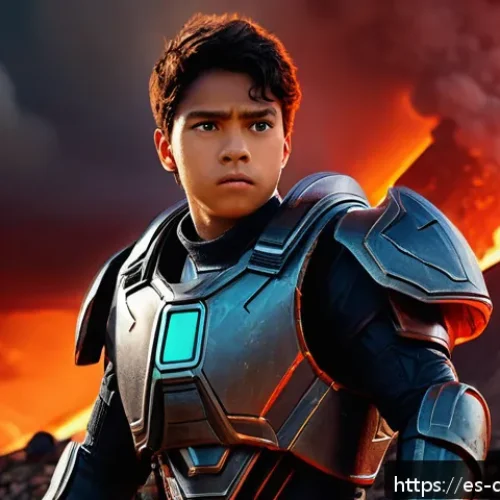 공룡메카드 시즌별 스토리 변화 - A dynamic scene featuring the main protagonist of Dinosaur Mecard in the midst of an intense emotion...